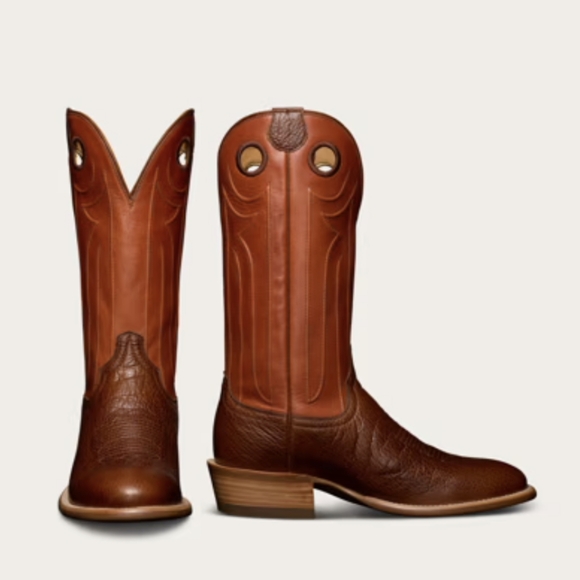 NWT Tecovas The Prescott - Burnt Orange Bison Cowboy Boots 8.5 D - Picture 1 of 9